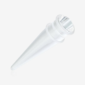 A Pair of Translucent UV Acrylic Taper-Clear